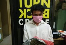 Diduga Bawa 500 Gram Ganja, Tersangka Odiek Diamankan Dari Lantai 3 Rusunawa