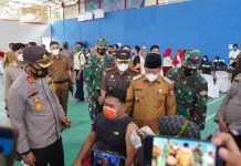 Plt Wali Kota Tanjungbalai Tinjau Vaksinasi Massal Kepada 360 Orang Guru SD