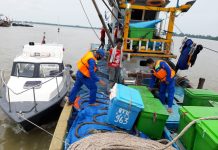 Kapal Patroli KP II Team Regu III laksanakan patroli di wilayah perairan Tanjungbalai Asahan