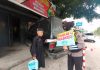 Pembagian Masker Secara Gratis, Serta menghimbau para penguna jalan agar Terbiasa Memakai Masker Sehingga dapat mencegah Penyebaran Covid-19