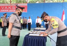 Serah Terima Jabatan, Kapolres Tanjungbalai Pimpin Upacara