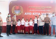 Dukung Pembelajaran Tatap Muka (PTM) Sekolah Dasar, Polres Tanjung Balai gelar Vaksinasi Anak