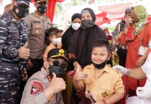 Kapoldasu Tinjau Vaksinasi Merdeka Anak di Tanjungbalai