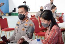 Polres Tanjung Balai Laksanakan Vaksinasi Booster kepada Personil dan Warga Tanjung Balai