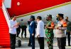 Kapolda Sumut Sambut Kedatangan Presiden RI di Bandara Internasional Silangit