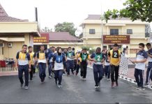 Jaga Kebugaran Tubuh, Personil Polres Tanjungbalai Ikuti Tes Kesehatan Jasmani