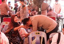 Polres Tanjung balai ramai didatangi Warga Untuk Vaksin