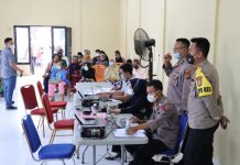 Polres Tanjungbalai Kawal Penyaluran Bantuan Tunai Pangan Tahun 2022