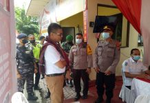 Anggota DPR – RI DR Hinca IP Panjaitan Kunjungi Pos Pam di Wilkum Polres Tanjungbalai