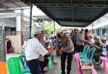 Kapolres Tanjung Balai Melayat Ke Rumah Ketua FKUB Kota Tanjung Balai
