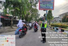 Satlantas Polres Tanjungbalai Laksanakan Gatur Lalin Padat Pagi