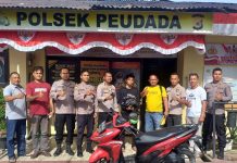 Gelapkan Sepeda Motor dan Uang Rizky Nginap di Polsek Datuk Bandar
