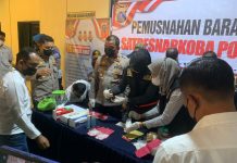 Polres Tanjungbalai Laksanakan Pemusnahan Barang Bukti Narkotika