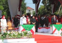 Upacara Penurunan Bendera Peringatan HUT RI Ke-77 di Kota Tanjungbalai