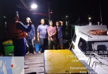 Perairan Tanjungbalai Kapal Nelayan Tanpa Nama Ini di Hentikan Personil Satpolair Polres Tanjungbalai