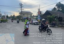 Antisipasi Macet, Satlantas Polres Tanjungbalai Laksanakan Pengaturan Lalu Lintas Padat Pagi