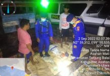 Kapal Pengangkut Bahan Bangunan Tanpa Nama di Hentikan Personil Satpolair Polres Tanjungbalai