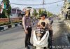 Demi Kenyamanan Berkendaraan Personil Satlantas Polres Tanjungbalai Laksanakan Himbaunya Penggunaan Helm SNI
