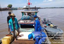 Masuki Perairan Tanjungbalai Kapal Tanpa Nama di Hentikan Personil Satpolair Polres Tanjungbalai