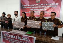 Kejari TBA Eksekusi Rp3,3 Milyar Hasil Cuci Uang Narkotika