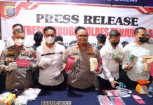 Konferensi Pers Ungkap 3 Kasus Narkotika