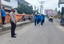 Pengamanan Gerak Jalan Purna Paskibra Indonesia (PPI) Kota Tanjung Balai