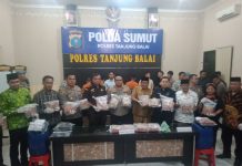 Polres Tanjung Balai Konferensi Pers Gagalkan Peredaran Sabu 15 Kg dan Pil Ekstasi 10.000 butir