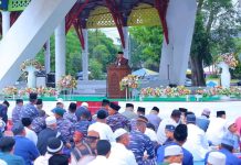 Laksanakan Sholat Ied di Lapangan Sultan Abdul Jalil Rahmadsyah, Waris Tholib : Marilah Kita Berusaha Ciptakan Rumah Al’quran