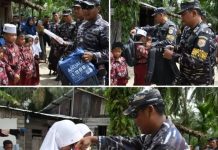 Wujud Kepedulian Semangat Belajar TNI AL Beri Hadiah Bagi Anak Sekolah di Sei Kepayang