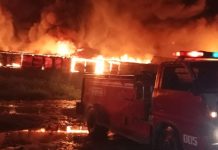 Breaking News : Kobaran Api Puluhan Ruko Pasar Monza TPO Ludes Terbakar