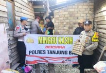 Rasa Empati Polres Tanjung Balai Dalam Minggu Kasih Berikan Bantuan Kepada Warga Yang Membutuhkan