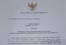 Pemko Tanjungbalai Keluarkan Surat Edaran Terkait Larangan Penambahan Karyawan di PDAM Tirta Kualo