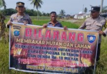 Cegah Karhutla, Sat Binmas Polres Tanjungbalai Berikan Himbauan Kepada Warga
