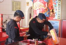 Jamin Keamanan Imlek 2026, Polres Tanjungbalai dan Brimob Sterilisasi Sejumlah Vihara dan Klenteng