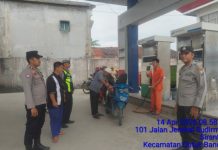 Polres Tanjung Balai Jaga Ketat SPBU Sudirman