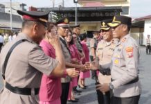Kapolres Tanjung Balai Pimpin Sertijab Lima Pejabat Utama