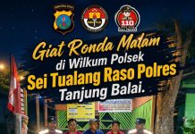 Polsek Sei Tualang Raso Aktifkan Ronda Malam Bersama Warga