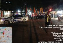 Kawal Pawai Lilin Waisak, Sat Lantas Tanjungbalai Amankan Arus Lalu Lintas Berjalan Lancar