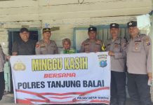 Peduli Sesama, Polres Tanjung Balai Salurkan Bantuan Lewat Program Minggu Kasih