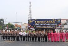 Kapolres Tanjungbalai Pimpin Upacara Kenaikan Pangkat Pengabdian Personil Polres Tanjungbalai