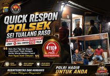 Polsek Sei Tualang Raso Amankan Lokasi Masuknya Orang Tak Dikenal