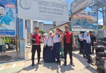 Patroli Sambang Sekolah, Sat Samapta Polres Tanjung Balai Imbau Pelajar Jauhi Tawuran