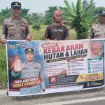 Himbau Warga Tak Bakar Lahan, Sat Binmas Polres Tanjung Balai Gencarkan Sosialisasi Karhutla