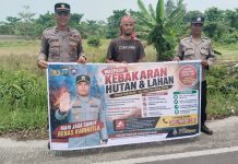 Himbau Warga Tak Bakar Lahan, Sat Binmas Polres Tanjung Balai Gencarkan Sosialisasi Karhutla