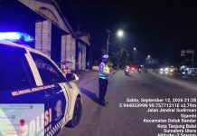 Cegah Kriminalitas dan Balap Liar, Satlantas Polres Tanjungbalai Gelar Blue Light Patrol