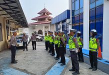 Personel Sat Lantas Polres Tanjung Balai Gelar Gatur Pagi