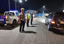 Jaga Kondusifitas Malam Hari, Sat Lantas Polres Tanjungbalai Gencarkan Blue Light Patrol