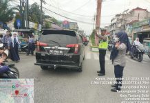 Sat Lantas Polres Tanjungbalai Amankan Kepulangan Siswa, Arus Lalu Lintas Dipastikan Lancar